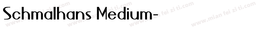 Schmalhans Medium字体转换